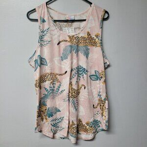 Lularoe Tank‎ Top Womens 3XL Jaguar Animal Print Plus Size Tags Summer